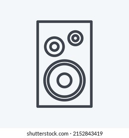 Icono Altavoz único. adecuado para el símbolo musical. estilo de línea. diseño simple editable. vector de plantilla de diseño. ilustración de símbolo simple