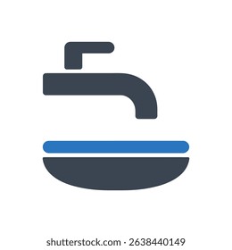 Icon of a sink with a faucet.