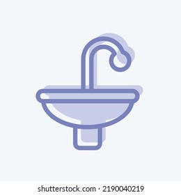 Icon Sinks. suitable for building symbol. two tone style. simple design editable. design template vector. simple illustration