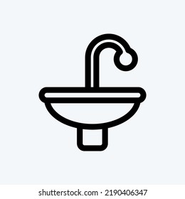 Icon Sinks. suitable for building symbol. line style. simple design editable. design template vector. simple illustration
