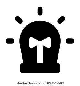 An icon of siren, editable filled vector 
