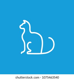Icon of sitting cat. Pet, animal, veterinary. Animal care concept. Can be used for topics like veterinary, animal care, rescue.