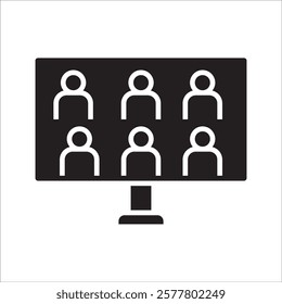 icon of six people on video call