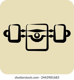 Icon Skate Truck. related to Skating symbol. hand drawn style. simple design illustration