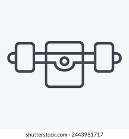 Icon Skate Truck. related to Skating symbol. line style. simple design illustration