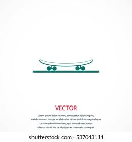 icon of skateboard, flat design best vector icon