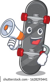 An icon of skateboard having a megaphone