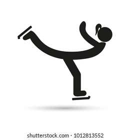 Icon of the skater black on a white background