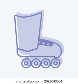 Icon Skates - Two Tone Style - Simple illustration,Editable stroke,Design template vector, Good for prints, posters, advertisements, announcements, info graphics, etc.