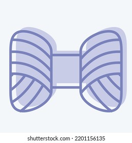 Icon Skein Of Yarn. suitable for education symbol. two tone style. simple design editable. design template vector. simple illustration