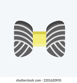 Icon Skein Of Yarn. suitable for education symbol. flat style. simple design editable. design template vector. simple illustration