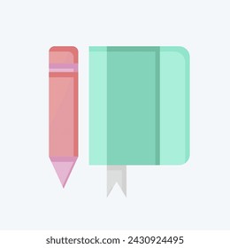 Icon Sketch Book. related to Post Office symbol. flat style. simple design editable. simple illustration