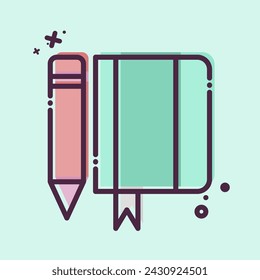 Icon Sketch Book. related to Post Office symbol. MBE style. simple design editable. simple illustration