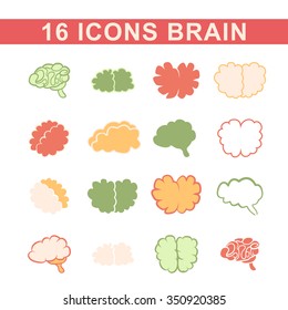 icon with a sketch of the brain