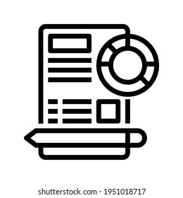 Icon Sketching Graph With Style Outline