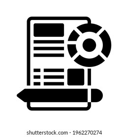Icon Sketching Graph With Style Outline