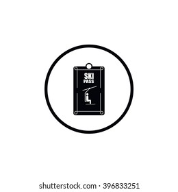 Icon ski pass.