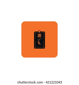 Icon ski pass.