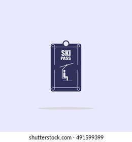Icon ski pass.