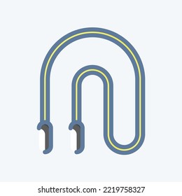 Icon Skipping Rope. related to Combat Sport symbol. doodle style. simple design editable. simple illustration.boxing