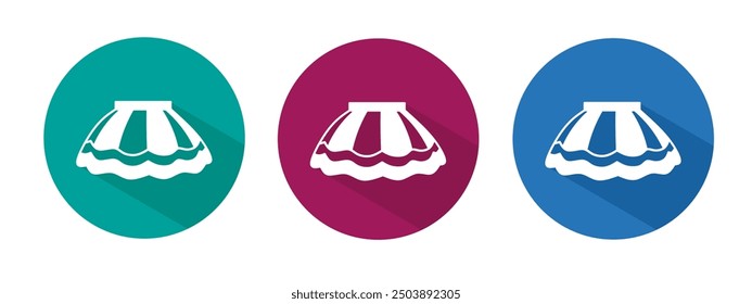 Icon for skirt vector illustration in flat.