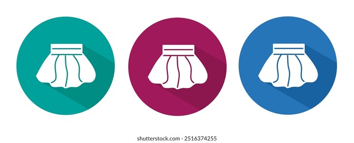 Icon for skirt vector illustration in flat.