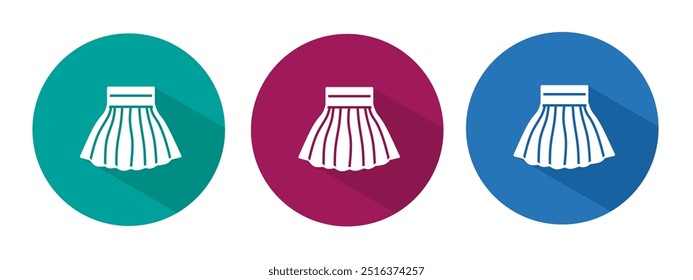 Icono para la Ilustración vectorial de la falda en plano.