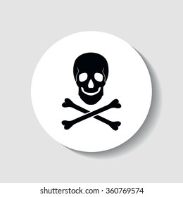 Icon Skull and crossbones - a mark of the danger warning.