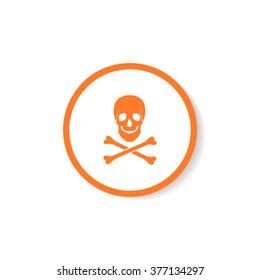 Icon Skull and crossbones - a mark of the danger warning.