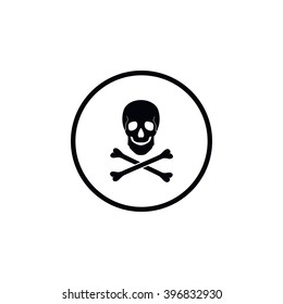 Icon Skull and crossbones - a mark of the danger warning.