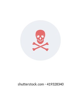 Icon Skull and crossbones - a mark of the danger warning.