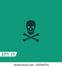 Icon Skull and crossbones - a mark of the danger warning.