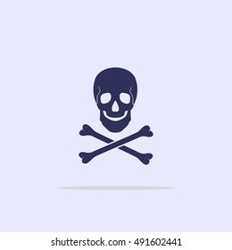 Icon Skull and crossbones - a mark of the danger warning.