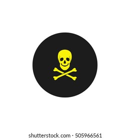 Icon Skull and crossbones - a mark of the danger warning.