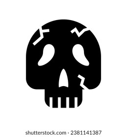 icon skull scream halloween, Halloween icon, Spooky, Scary, Horor, Simple and Minimalist icon