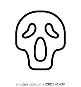 icon skull scream halloween, Halloween icon, Spooky, Scary, Horor, Simple and Minimalist icon