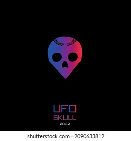 Icon skull ufo creative design 2022