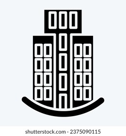 Icon Skyscraper. related to Icon Building symbol. glyph style. simple design editable. simple illustration