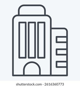 Icon Skyscraper. related to Civil Engineering symbol. line style. design editable