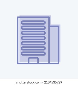 Icon Skyscraper. suitable for education symbol. two tone style. simple design editable. design template vector. simple illustration