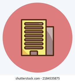 Icon Skyscraper. suitable for education symbol. flat style. simple design editable. design template vector. simple illustration