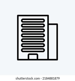Icon Skyscraper. suitable for education symbol. line style. simple design editable. design template vector. simple illustration
