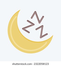 Icon Sleep Mood. related to Air Conditioning symbol. flat style. simple design editable. simple illustration