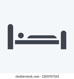Icono Dormir. adecuado para el símbolo de la gripe. estilo glifo. diseño simple editable. vector de plantilla de diseño. ilustración simple