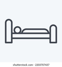 Icon Sleep. suitable for flu symbol. line style. simple design editable. design template vector. simple illustration