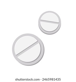 Icon of sleeping pills. Dormitive tablets. Cartoon illustration, flat design. Capsules Isolated on white