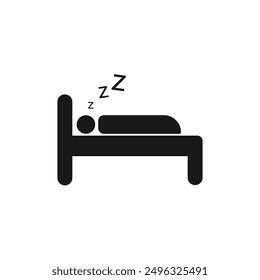 Icono durmiendo, siluetas de personas descansando. Ilustración vectorial