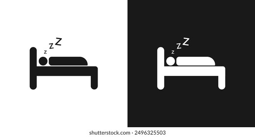 Icono durmiendo, siluetas de personas descansando. Ilustración vectorial