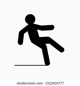 
Icon of Slippery Area - Wet Floor Vector, Sign and Symbol for Design, Presentation, Website or Apps Elements.