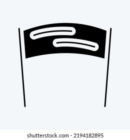 Symbol Slogan. geeignet für Branding-Symbol. Glyph-Stil. einfaches Design bearbeitbar. Designvorlage, Vektor. einfache Abbildung
